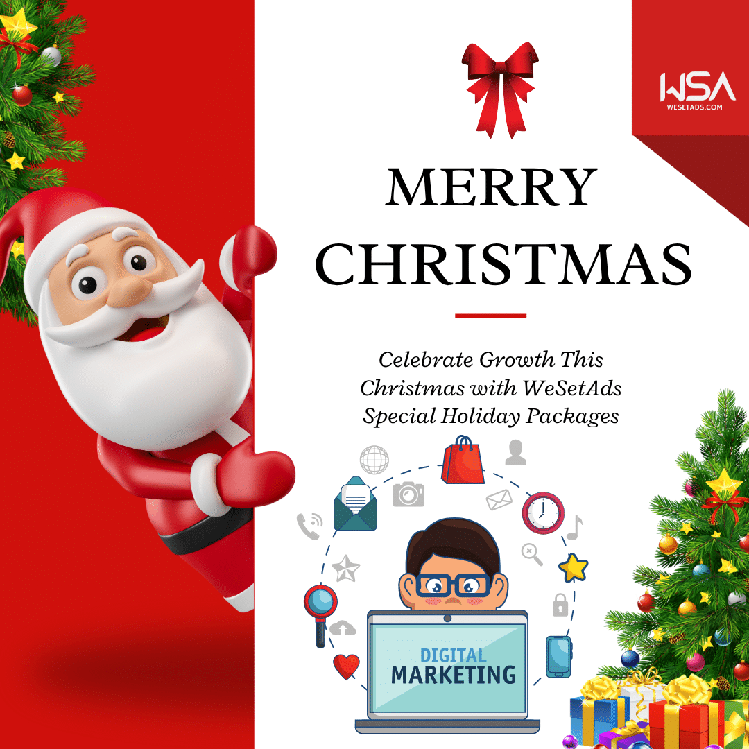 Red and White Modern Merry Christmas and Happy New Year Instagram Post